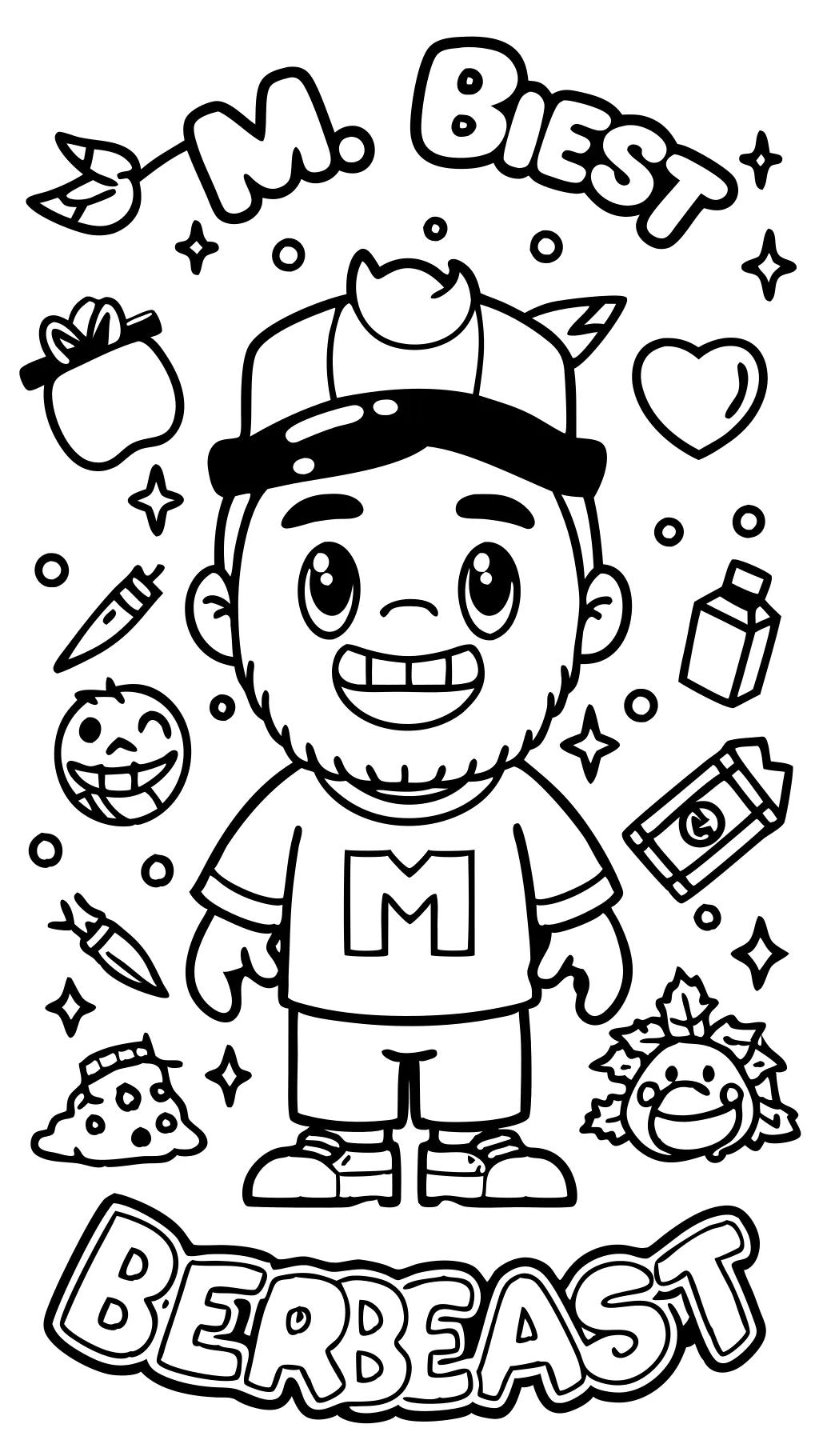 MrBeast Coloring Pages